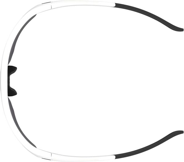 Under Armour Men’s Playmaker Wrap Sunglasses, Matte White/Black, 72mm, 10mm