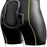 Protective Padded Compression Shorts for Snowboard,Skate and Ski for Tailbone (Black,...