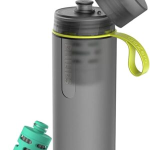 PHILIPS Water GoZero Active BPA-Free Water Bottle with River/Lake/Spring Water Filter…
