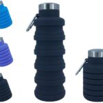 Collapsible Water Bottles 12oz, Odorless BPA-Free Silicone, Leak-Proof Foldable...