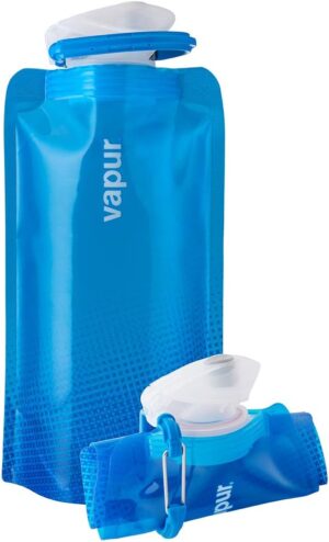 Vapur Collapsible Water Bottle With Carabiner, Compact Bottle Folds Flat For Hydration…