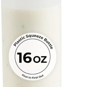 Restaurantware 16oz. Clear FIFO Plastic Squeeze Bottle with Refill Lid and Precision…
