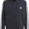 adidas Men’s Essentials Fleece 3-Stripes Full-Zip