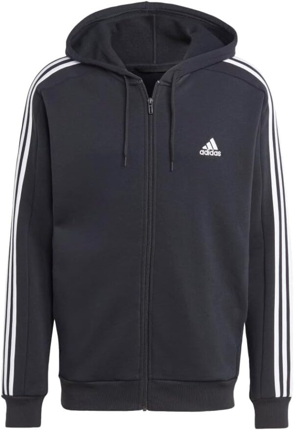 adidas Men’s Essentials Fleece 3-Stripes Full-Zip