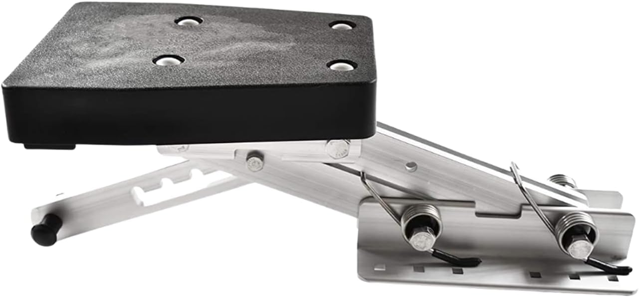 MARINE CITY Aluminum Outboard Motor Bracket, 2-Stroke, Retractable, Spring-Loaded,...