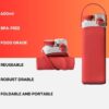 Water Bottles with 600ml(20oz),BPA Free Water Bottle, with Handle for Carrying,…