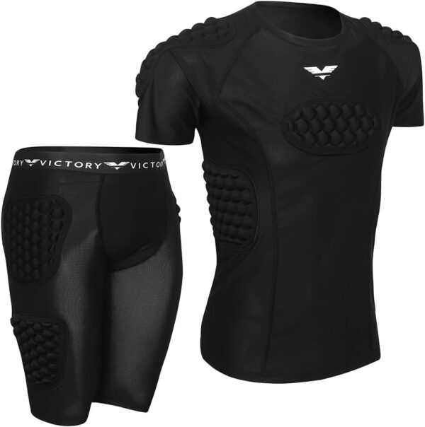 Protective Padded Compression Shorts for Snowboard, Skate, Ski, Football, Basketball -…