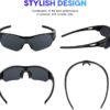 BEACOOL Polarized Sports Sunglasses for Men Women Youth Baseball Cycling Running…