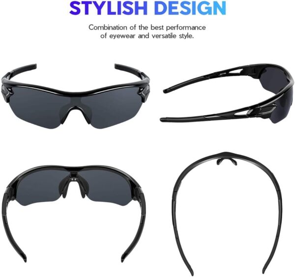 BEACOOL Polarized Sports Sunglasses for Men Women Youth Baseball Cycling Running…