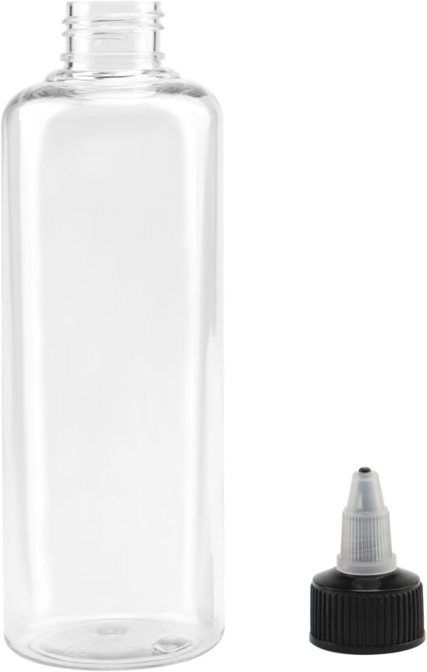 40 PCS 2 oz Plastic Squeeze Bottles, Round Dispensing Bottles with Twist Top Cap for…
