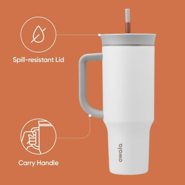 Owala Stainless Steel Triple Layer Insulated Travel Tumbler with Spill Resistant Lid,…