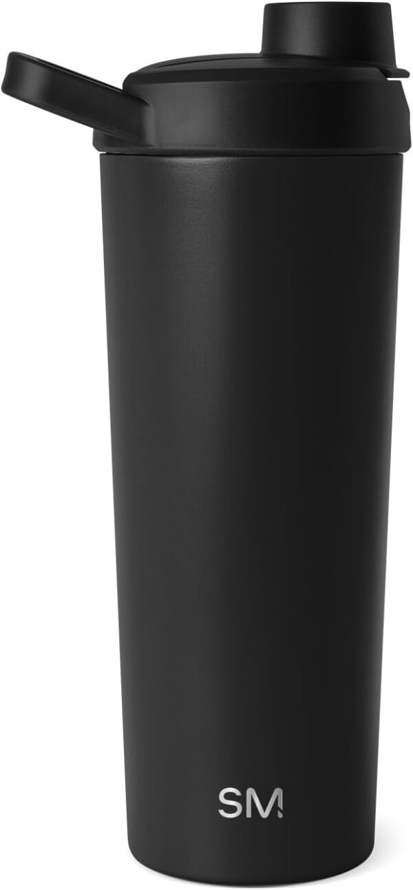 Simple Modern Stainless Steel Shaker Bottle with Ball 24oz | Metal Insulated Cup for…