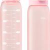 30oz Water Bottle with Time Markers and Filter, BPA Free Large Durable Portable...