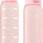 30oz Water Bottle with Time Markers and Filter, BPA Free Large Durable Portable...
