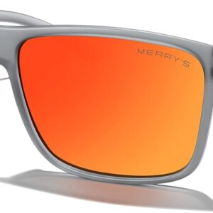 MERRY’S Rectangular Polarized Sports Sunglasses for Men Women Cycling Driving Fishing…