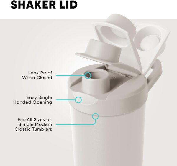 Simple Modern Stainless Steel Shaker Bottle with Ball 24oz | Metal Insulated Cup for…