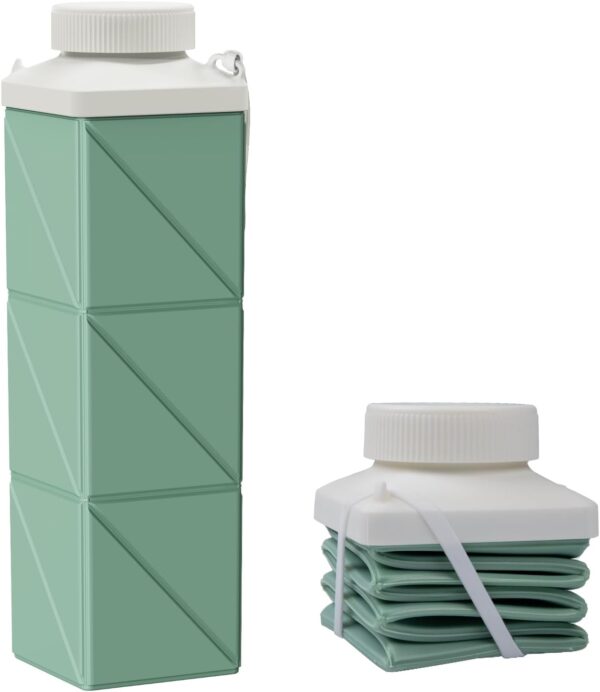 24oz Collapsible Water Bottles,Food grade BPA Free Reusable Foldable Water Bottle…