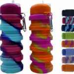 Collapsible Water Bottles 2 Pack 16oz(about 500ml), Travel Portable Sport Water...