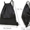 Drawstring Backpack Bag, Waterproof Draw String Back Sack with Zip Pocket,…