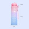 Collapsible 20oz Leakproof Foldable Silicone Water Bottle, Time Marker, Portable for…