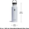 Hydro Flask 21 Oz Standard Mouth Flex Cap Cascade Insulated Water Bottle, 621 ml,…