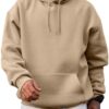 JMIERR Mens Casual Cotton Hooded Collar Drawstring Hoodies Pullover Sweatshirts Casual…