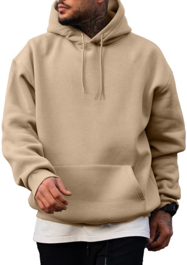 JMIERR Mens Casual Cotton Hooded Collar Drawstring Hoodies Pullover Sweatshirts Casual…
