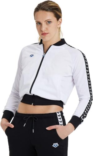 ARENA Women’s Icons Relax IV Team Jacket Full-Zip Track Jacket Regular Fit Side…