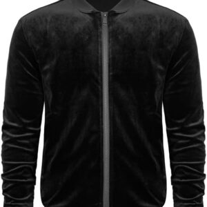 Mens Faux Suede Bomber Jacket Varsity Jacket Windbreaker Vintage Casual Lightweight…