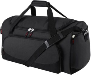 Gym Bag for Men – 55L Black Durable Large Duffle Bag for Travel, Workout,…