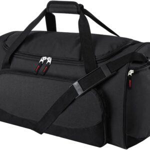 Gym Bag for Men – 55L Black Durable Large Duffle Bag for Travel, Workout,…