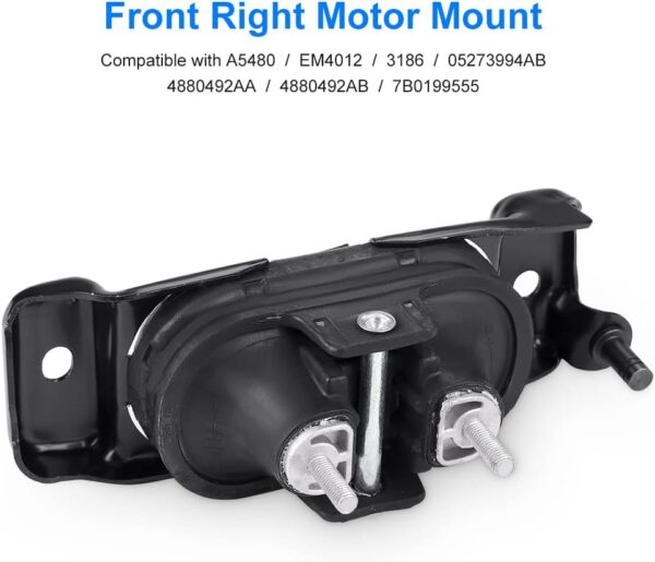 JDMON 4Pcs Engine Motor Mount Replacement for 2011-2015 Chrysler Town & Country 3.6L…