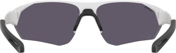 Under Armour Men’s Playmaker Wrap Sunglasses, Matte White/Black, 72mm, 10mm