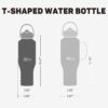 Insulated Water Bottle 32oz with Straw/Spout Lids, Stainless Steel Water Bottles Keep…