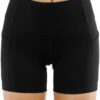 THE GYM PEOPLE Women’s High Waist Workout Shorts Breathable Dolphin Split Elastic…