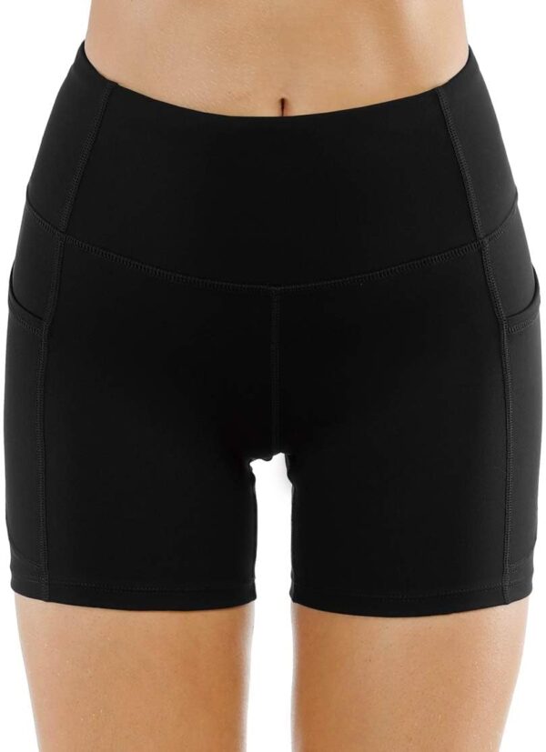 THE GYM PEOPLE Women’s High Waist Workout Shorts Breathable Dolphin Split Elastic…