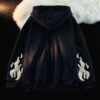 Gothic Embroidery Hoodies Women Retro Harajuku Hip Hop Jacket Zip Up Hoodie Loose…