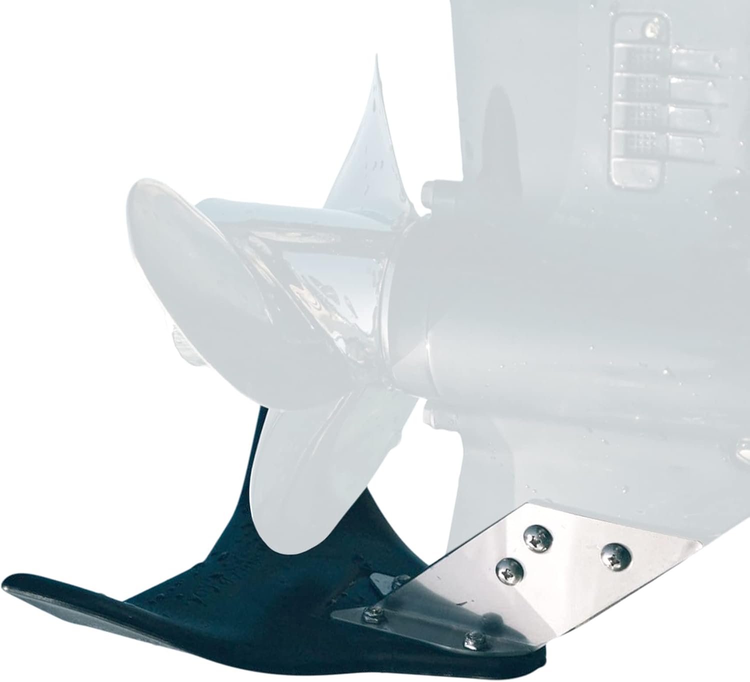 Hydrofoil Boat Stabilizer - Skeg-Mounted Shield for Motors with Marine Grade Mounting...
