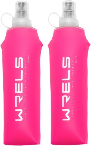 Folding Soft Flask Portable Collapsible Running Lightweight Water Bottle for Outdoor…