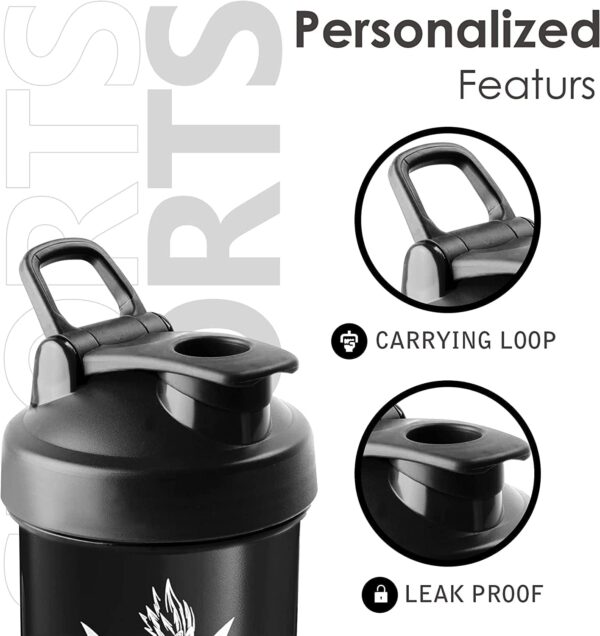 20oz [1 Pack] Bottle Shaker For Protein Mixes With Nice Wire Whisk,Nutrient Shaker…