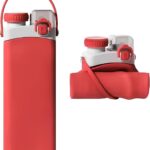 Water Bottles with 600ml(20oz),BPA Free Water Bottle, with Handle for Carrying,...