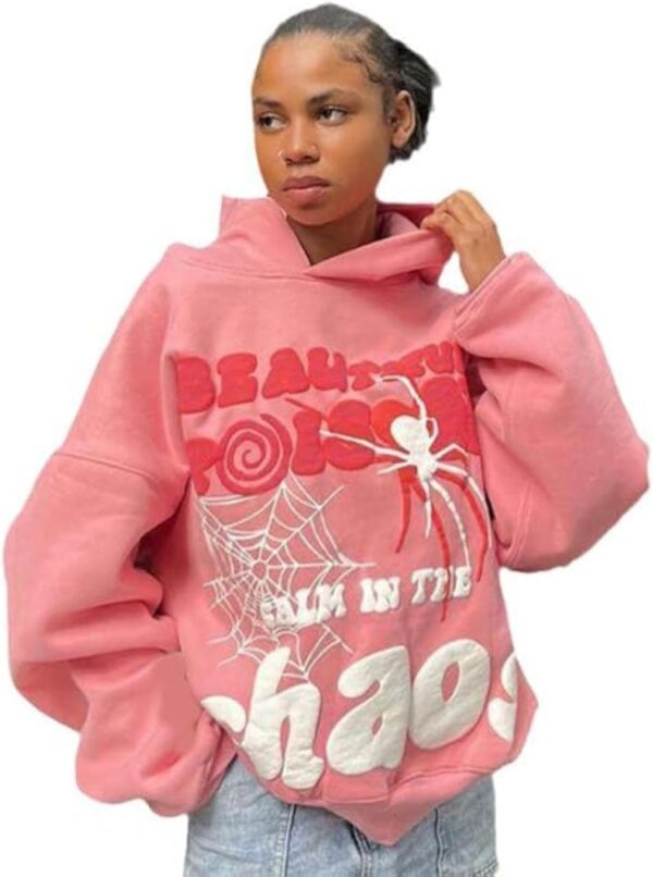 2024 Autumn/Winter Spider Web Hip Hop Hooded Hoodie for Men and Women Y2k Hoodie…