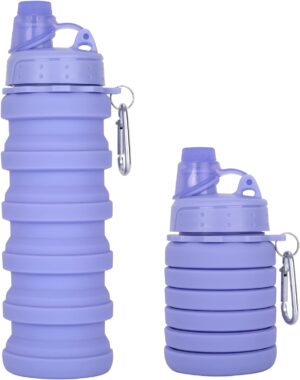 Collapsible Water Bottle for Adults, Boys, Students, Kids, Reusable Silicone Foldable…