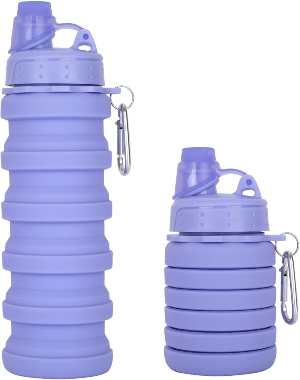 Collapsible Water Bottle for Adults, Boys, Students, Kids, Reusable Silicone Foldable…