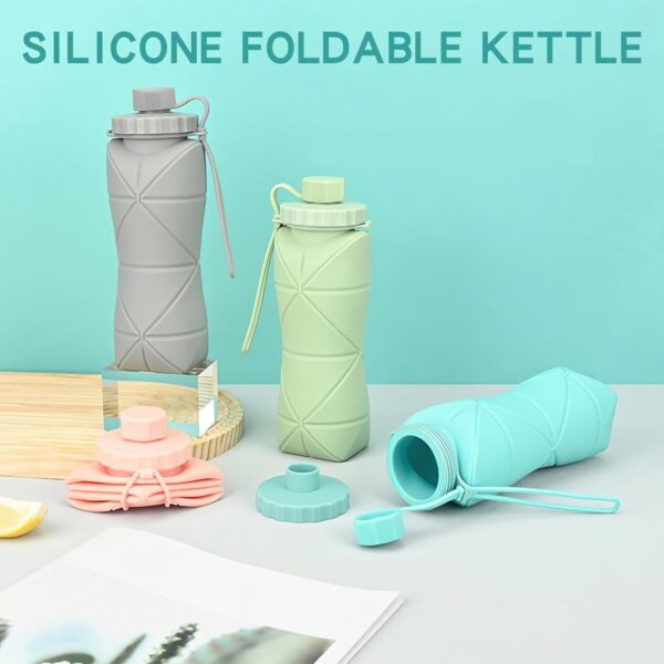 Collapsible Water Bottles, Silicone Foldable Portable Water Bottle 610ml, Lightweight…