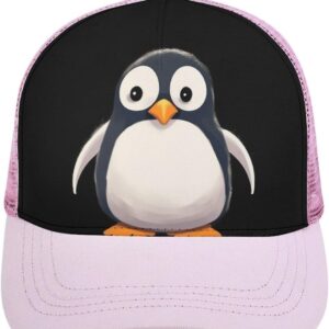 Cute Penguin Adult Baseball Cap Hollow Baseball Hat Sun Visor Hat Adjustable Golf Hat…