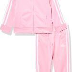 adidas Little Girl's Zip Front Classic Tricot Jacket and Joggers Set