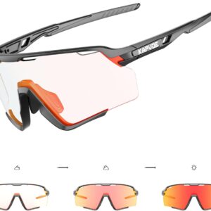 KAPVOE Photochromic Cycling Glasses Men Women Clear Mountain Bike Sunglasses MTB…