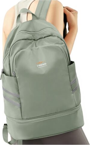 Gym Backpack for Women with Shoes Compartment & Wet Pocket, Large Travel…