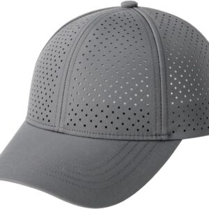 Men Summer Adjustable Performance Hat Breathable Snapback Laser Perforated Mesh…